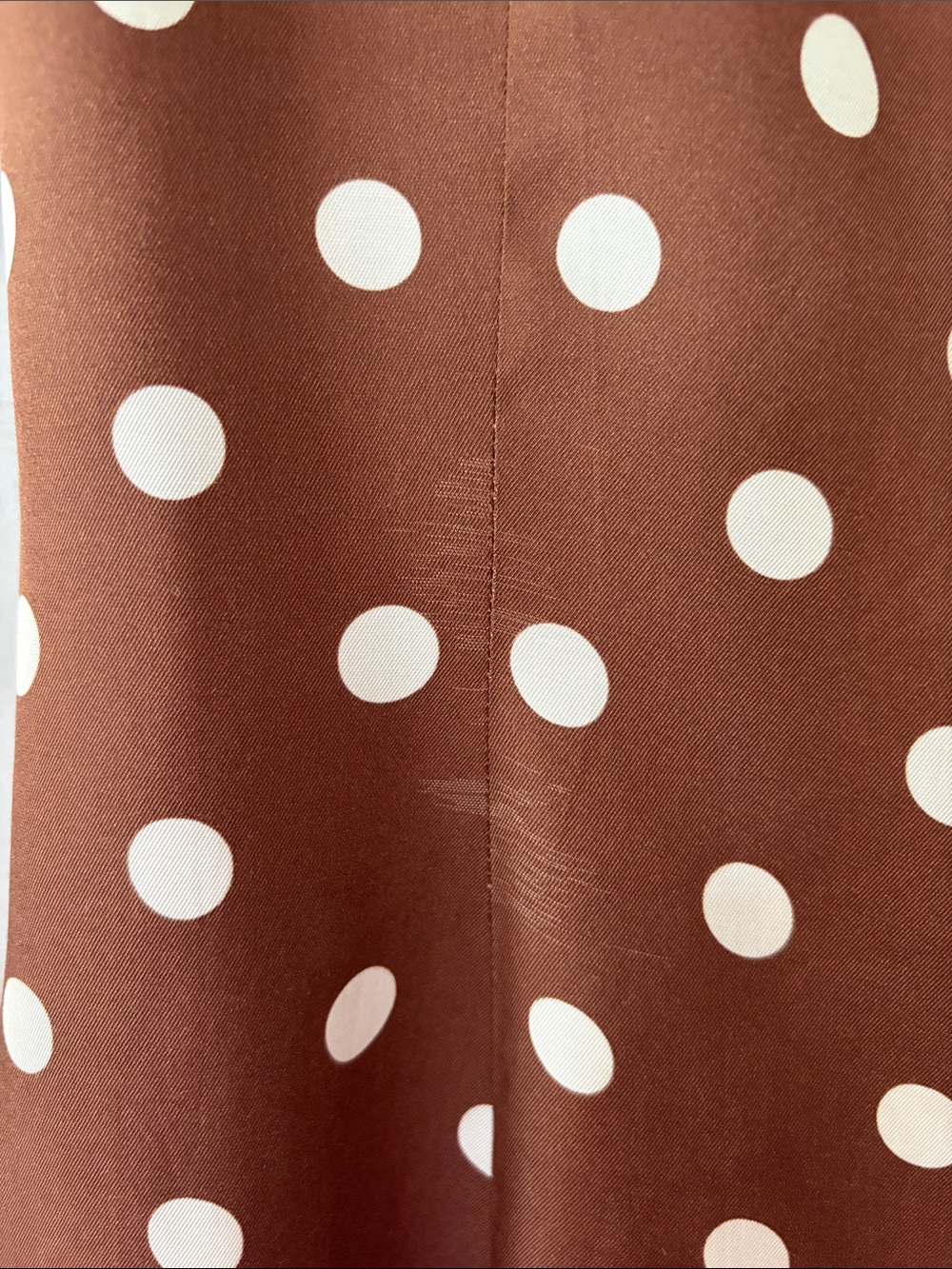 Doen Melina Dress Georgine Dot Small Brown Ivory Polka Dot Silk Retro Cottage - Picture 13 of 14